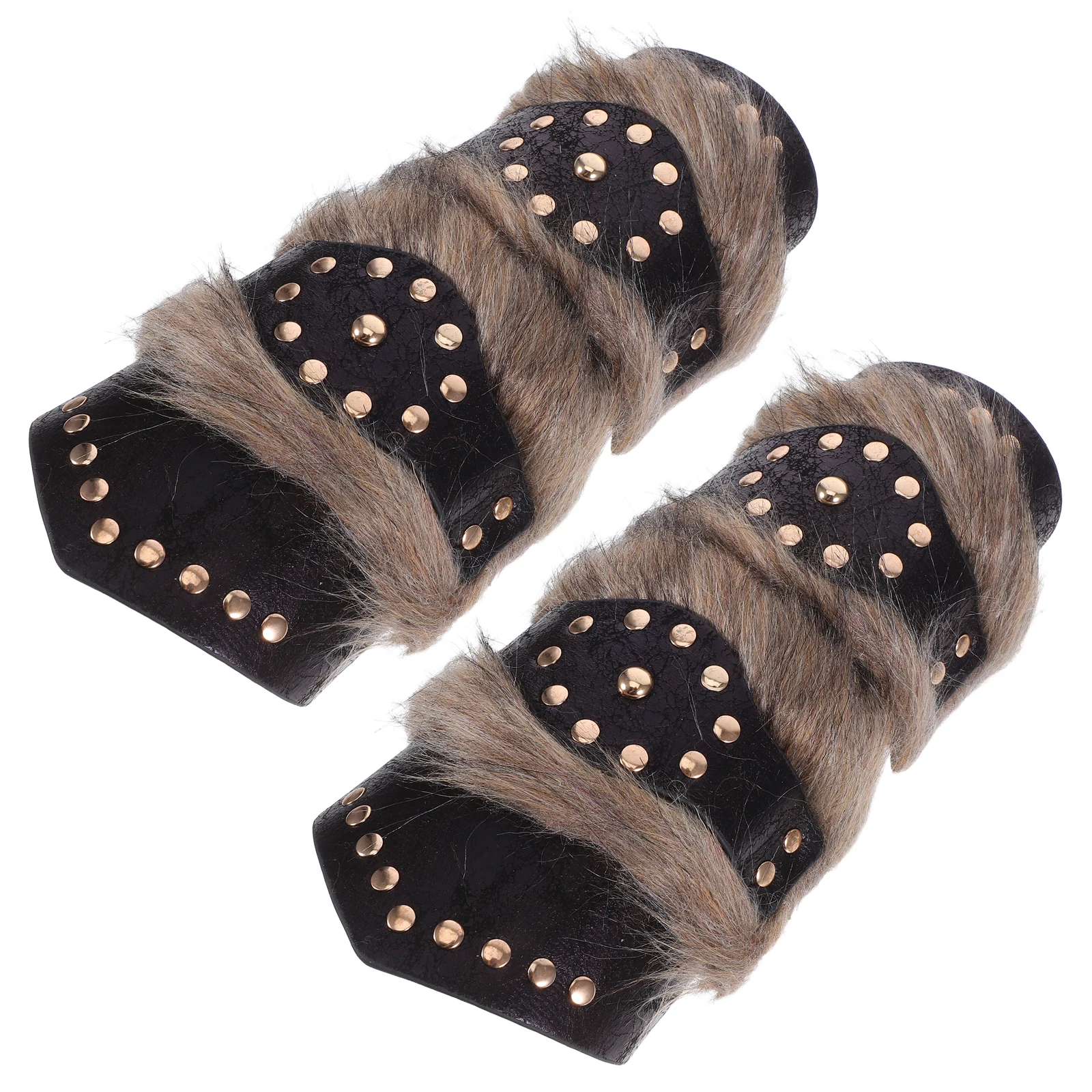 

2pcs Medieval Faux Arm Bracers Adjustable Wrist Guards For Halloween Cosplay Knight Costume Men Women