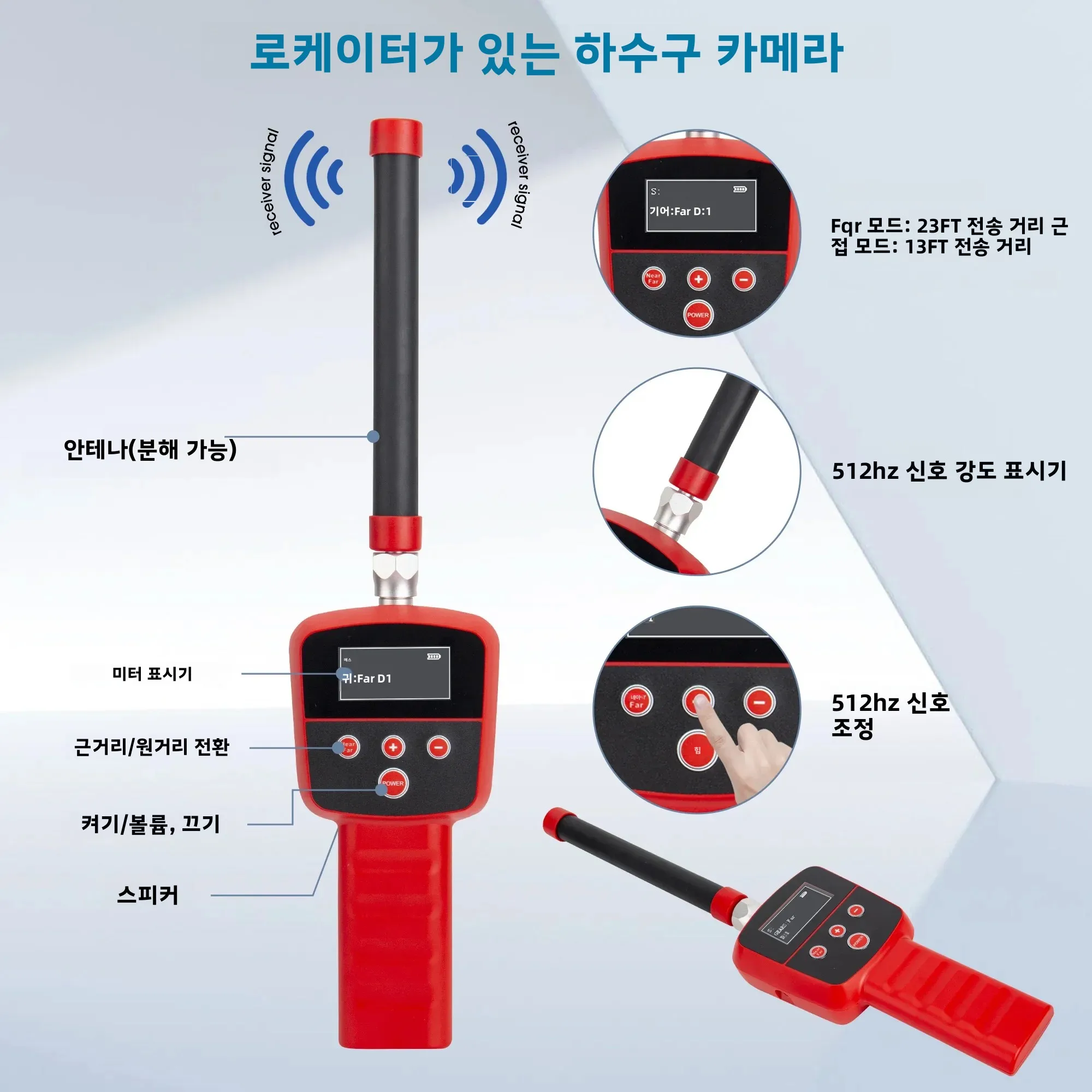 SYANSPAN Sewer Pipe Inspection Camera Detection Device 512hz Receiver/Locator for Drian Industrial Endoscope Location