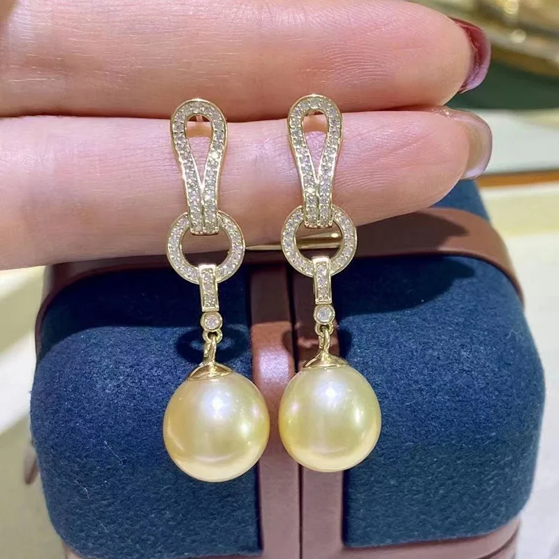 AAAA 10-11mm Natural Australian South Sea White Pearl Earrings  dangle earrings  sterling silver 925  pearl earrings