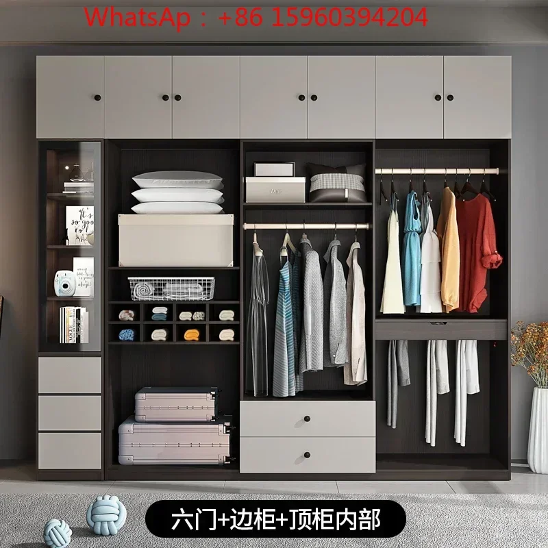 

Wardrobe Household bedroom Simple modern storage glass wardrobe Luxury bedroom Household cabinet
