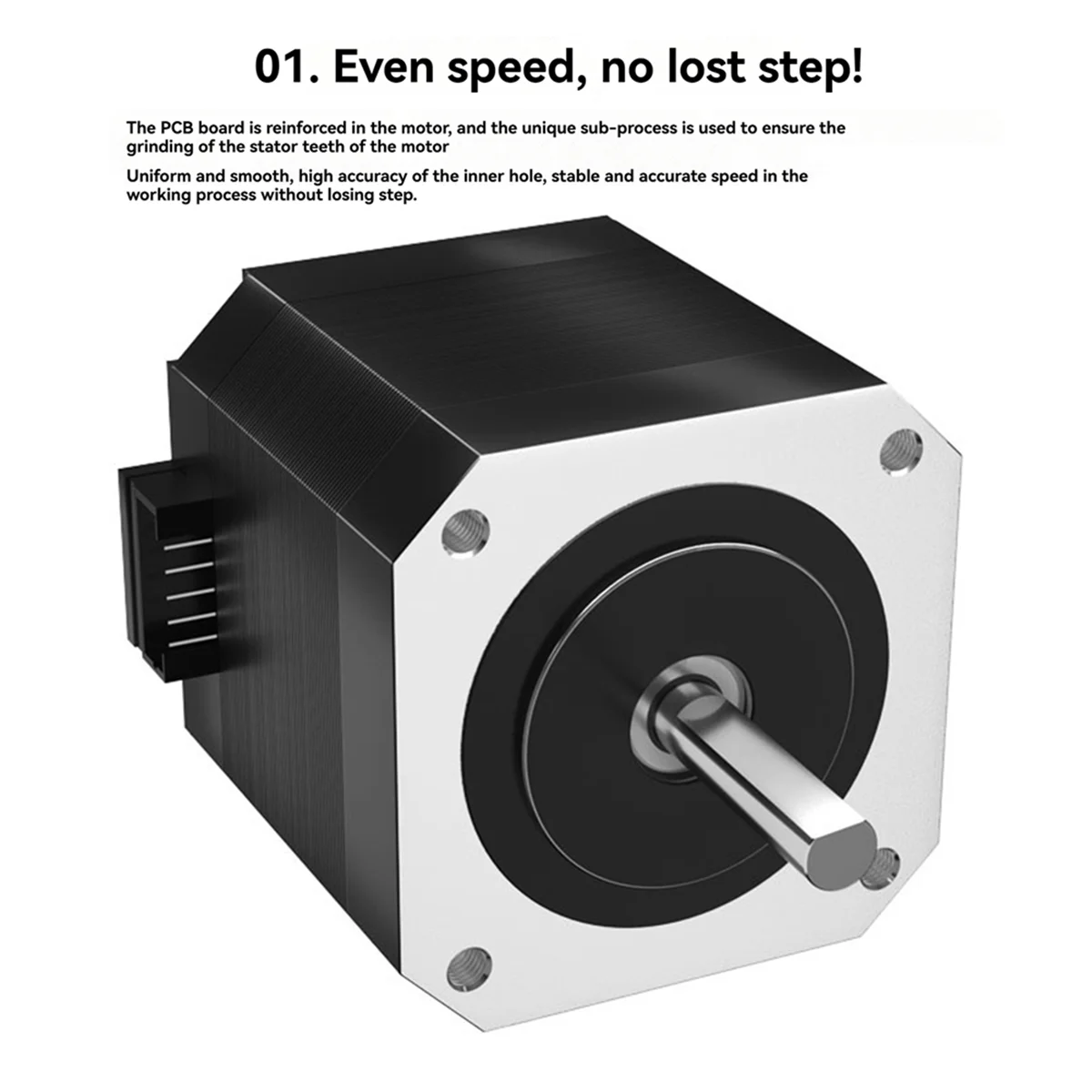 Eficiente controlador de motor paso a paso 42 Motor CC de eje D 1,8 grados 2A híbrido bifásico