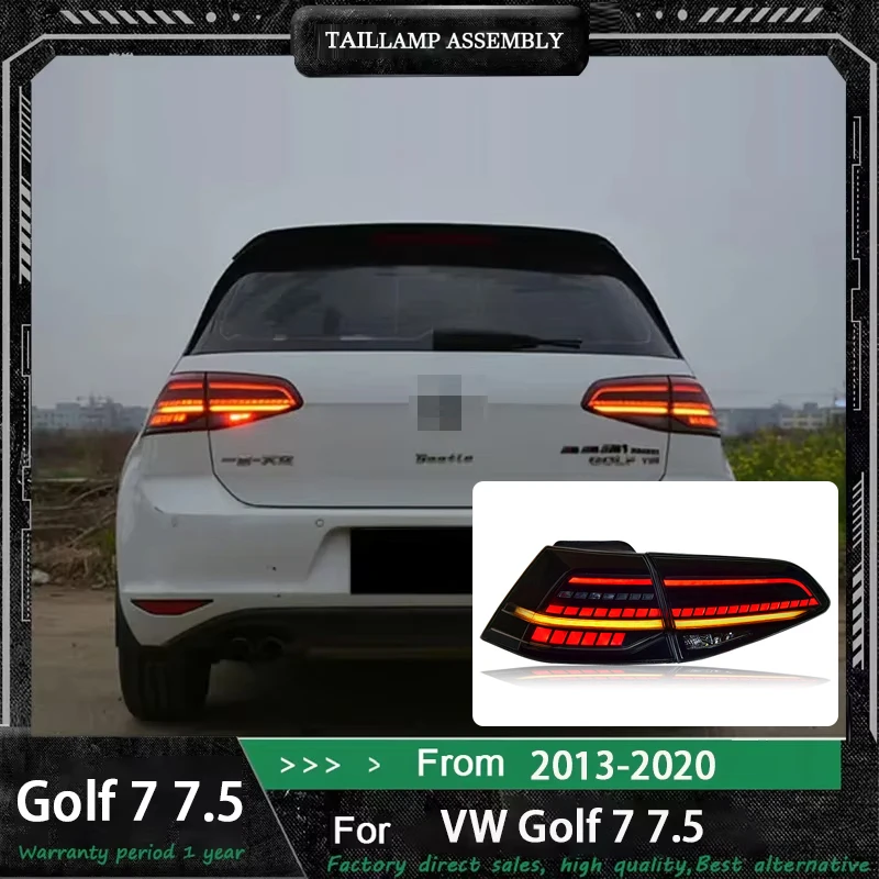 

Задний фонарь в сборе для Volkswagen VW Golf 7 GTI 2013-2021 Модернизация до 7,5 Полностью светодиодный задний фонарь Проточный поворотный ходовой фонарь