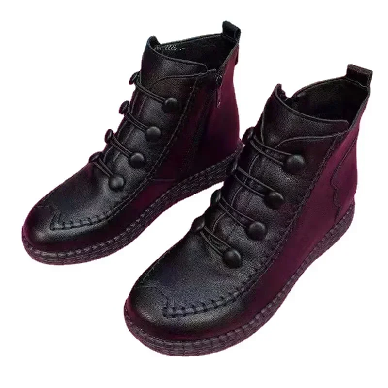 Winter Thickened Non-Slip Short Snow Boots Women Warm Mother\'s Cotton Boots Women\'s Shoes Cotton Shoes Soft Bottom Ankle Boots