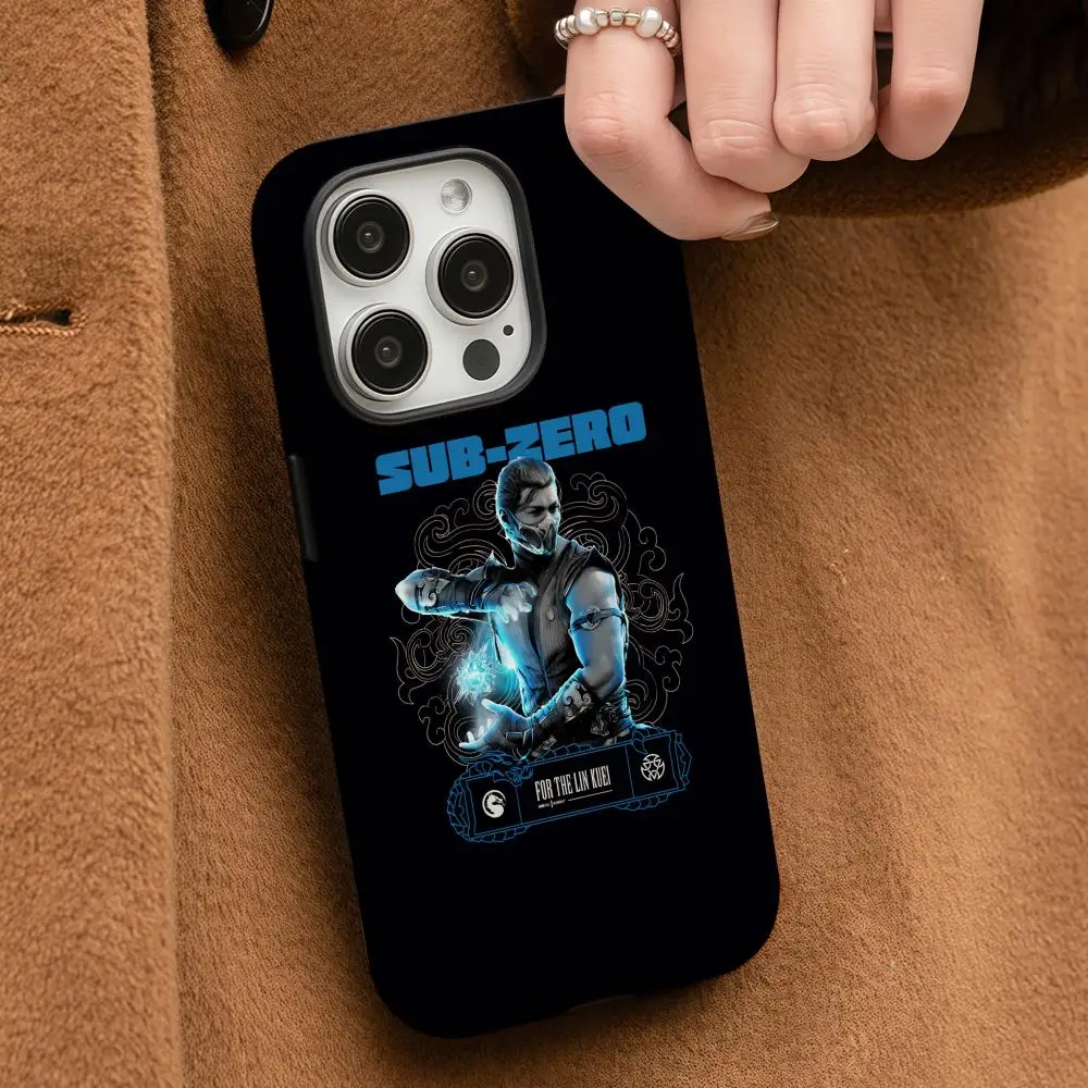 

Game Mortal Kombat Phone Case For iPhone 16 15 14 13 12 11 Pro Max Plus Glossy HD Double-Layer Liquid Back Film Hard Shell