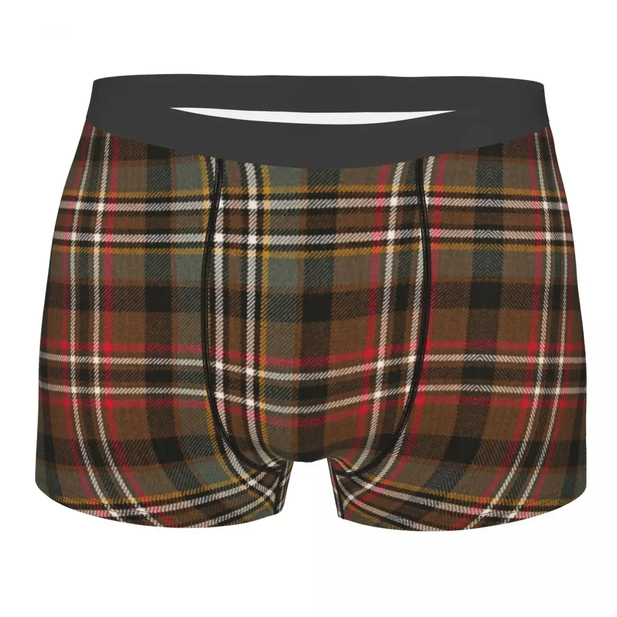 Popular Tartan Plaid Boxer Shorts For Men 3D Printed Male Geometric Gingham Pattern Underwear Panties Briefs Soft Underpants