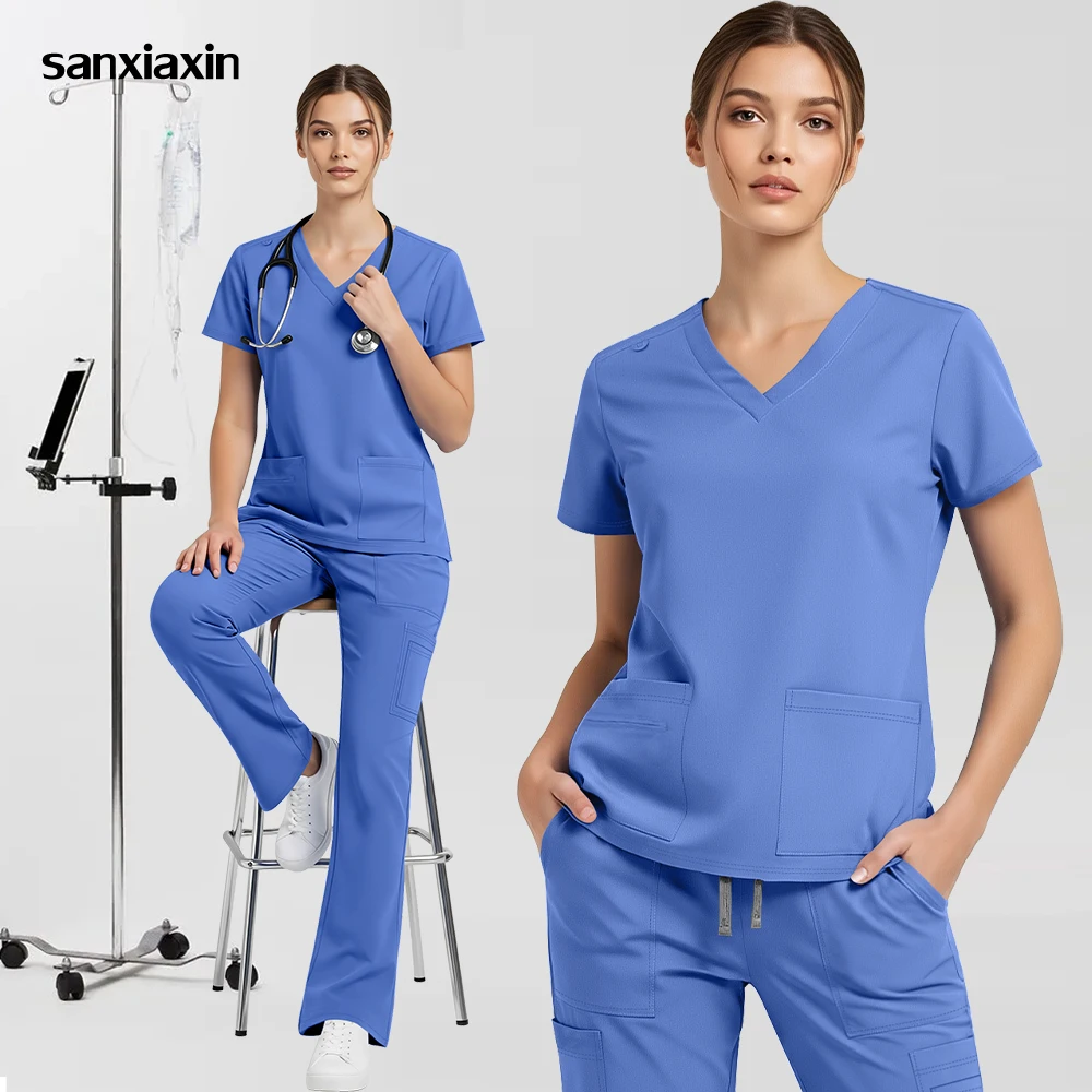 

High Quality Multicolor Anesthetist Work Clothes Medical Scrubs Uniforms Nurse Accessories Pet Clinic Doctor Nurse Clothes Women