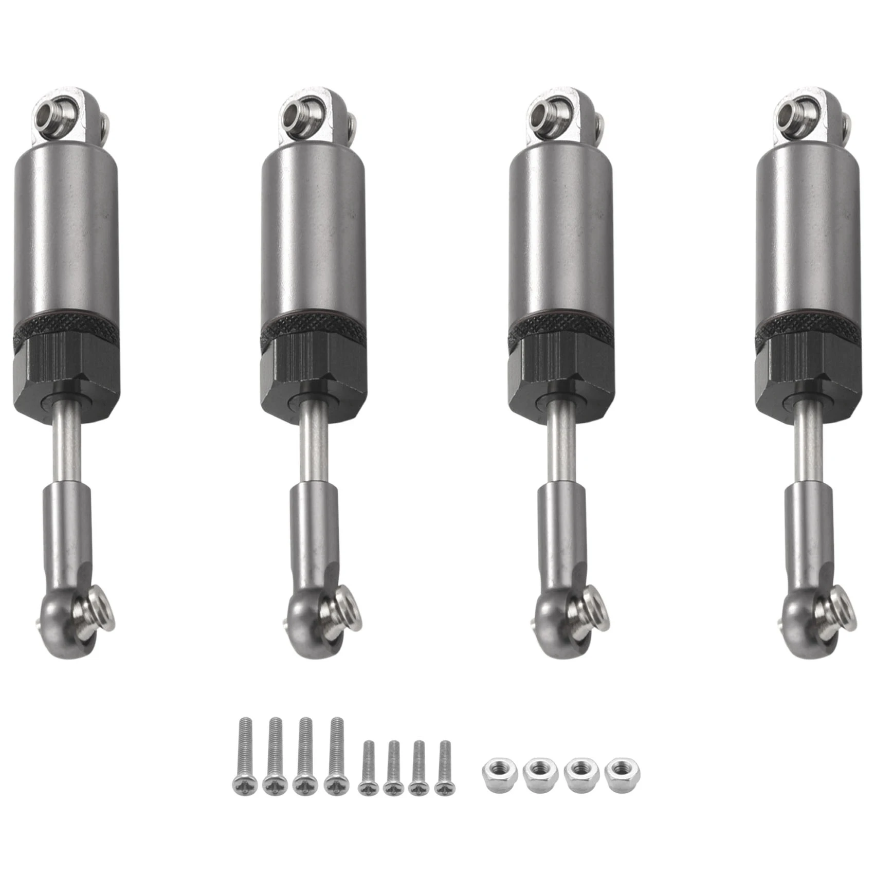 4 pezzi ammortizzatore in lega per WPL 1:16 Henglong C-14 C-24 Pickup Crawler metà camion RC auto pezzi di ricambio aggiornamento parti modificate