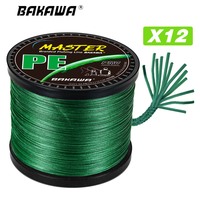 BAKAWA Fishing Line 12 Strands Braided Multifilament PE Line 300M 100M 500M 1000M X12 For Japan Carp Wire Equipment