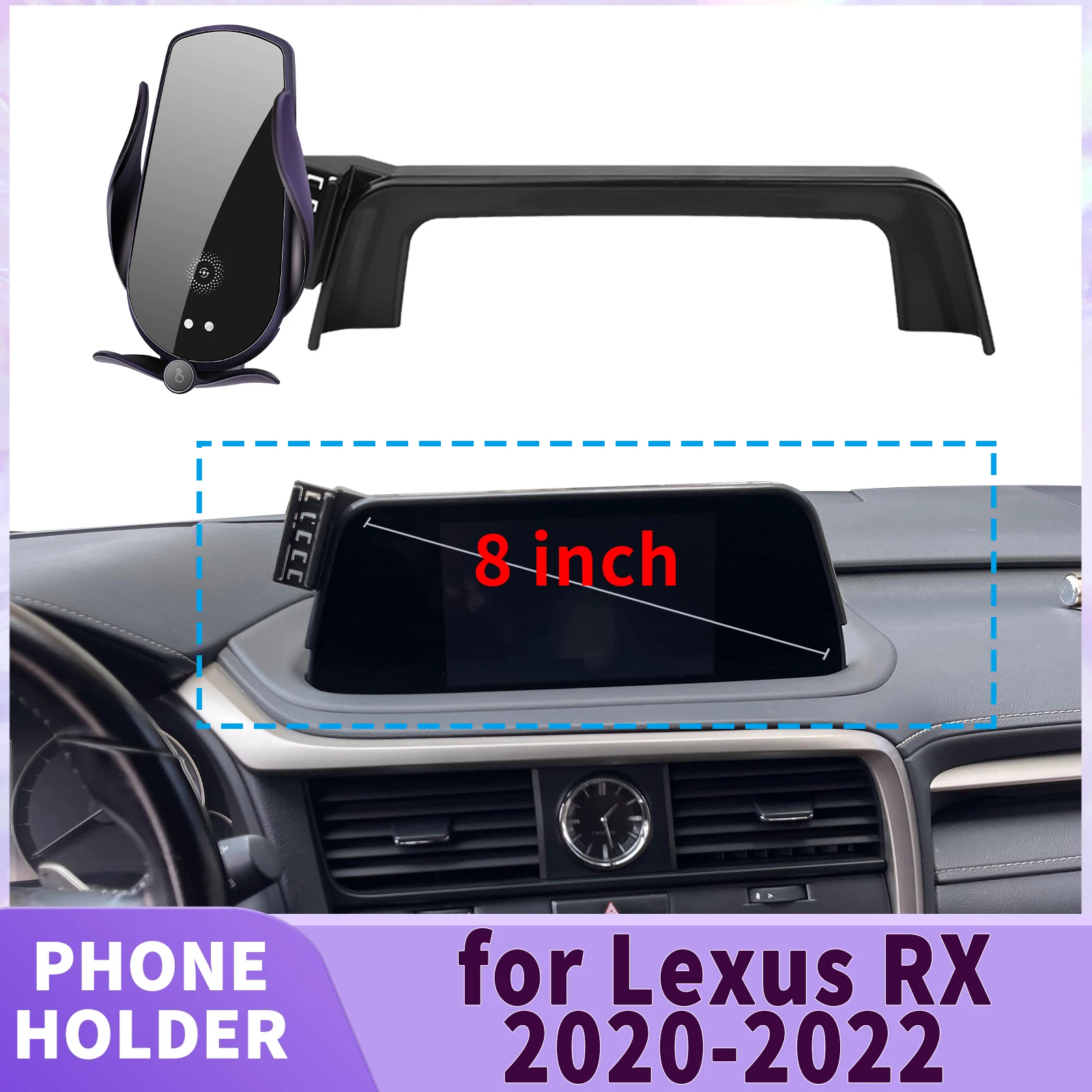 

fit for Lexus RX 2020 2021 2022 (12.3in/8in) Screen Base Phone Holder Mount ​​ Secure Clip Car​​ accessoires