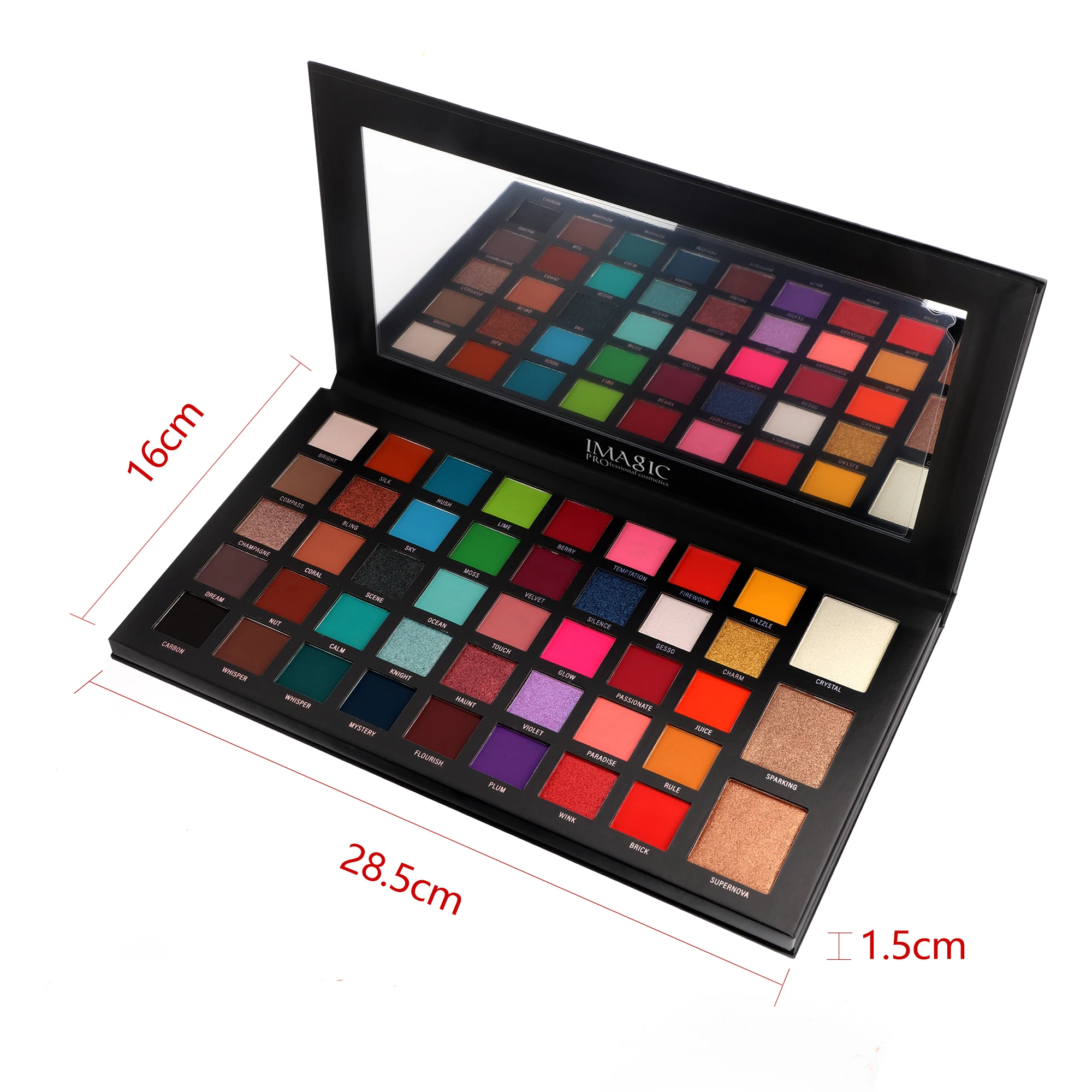 IMAGIC 43-color eyeshadow palette, eyeshadow highlighter combination, professional makeup LTD-602