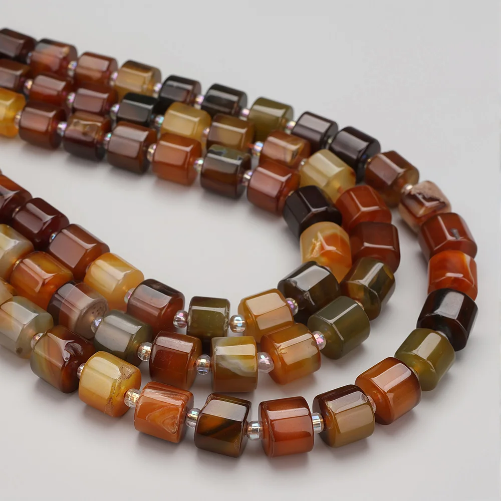 Gemischte Naturstein Facettierte Würfelperlen Rhodonit Amazonit Achat Amethyst Quarz Lose Abstandsperlen DIY Schmuckherstellung Zubehör – Detail 7