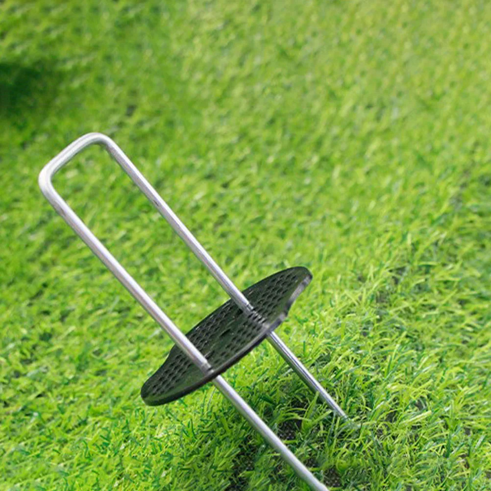 

40pcs 6 8cmx6 5cm Gardening Nails Landscape Fabric Gasket Staples Fixing Lawn Plants Washer Stakes Grass Pad Garden Staples