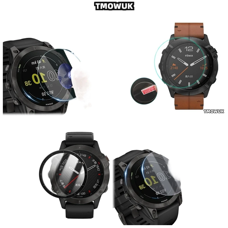 

For Garmin Fenix 6 6S 6X Pro Silver 9H Hardness Screen Protector Ultra-Thin Anti-Scratch