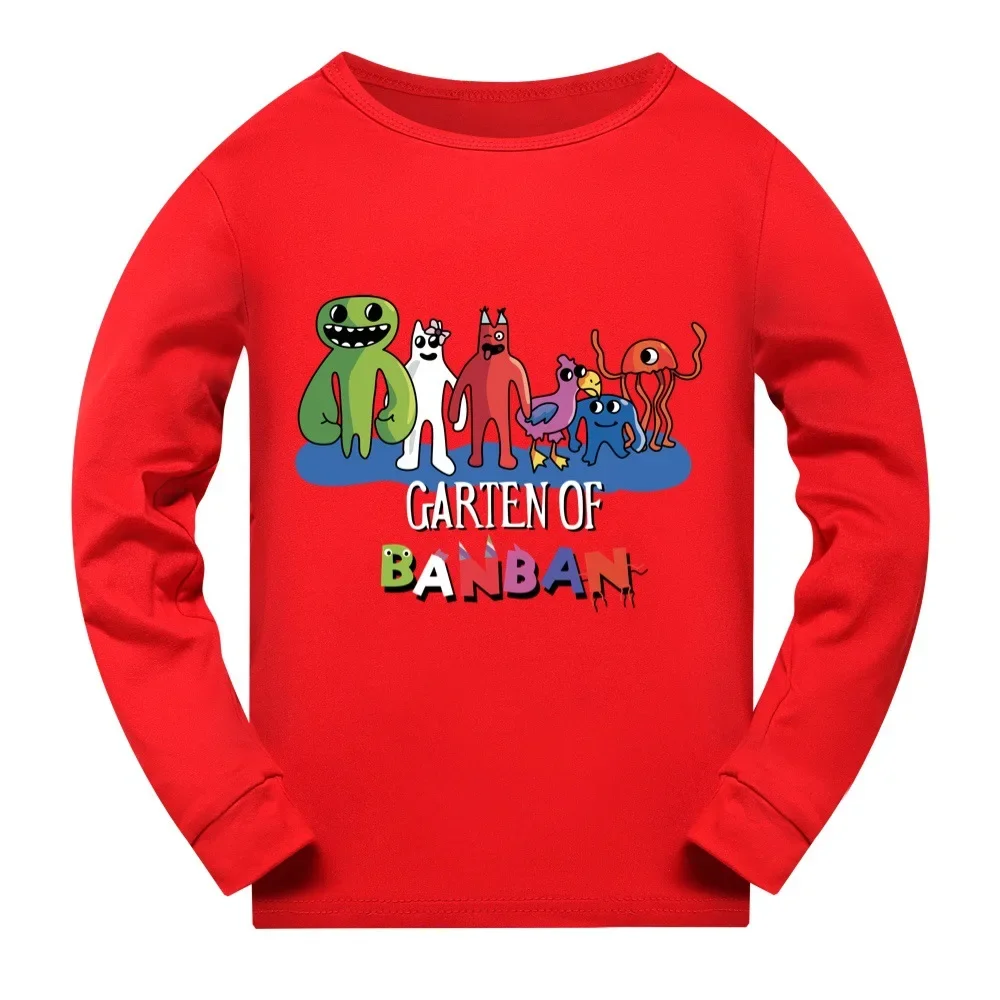 New Garden of Banban Tshirt Kids Cartoon Garten Ban T-shirt Toddler Girls Casual Innerwear Baby Boys Long Sleeve Pijama Tops