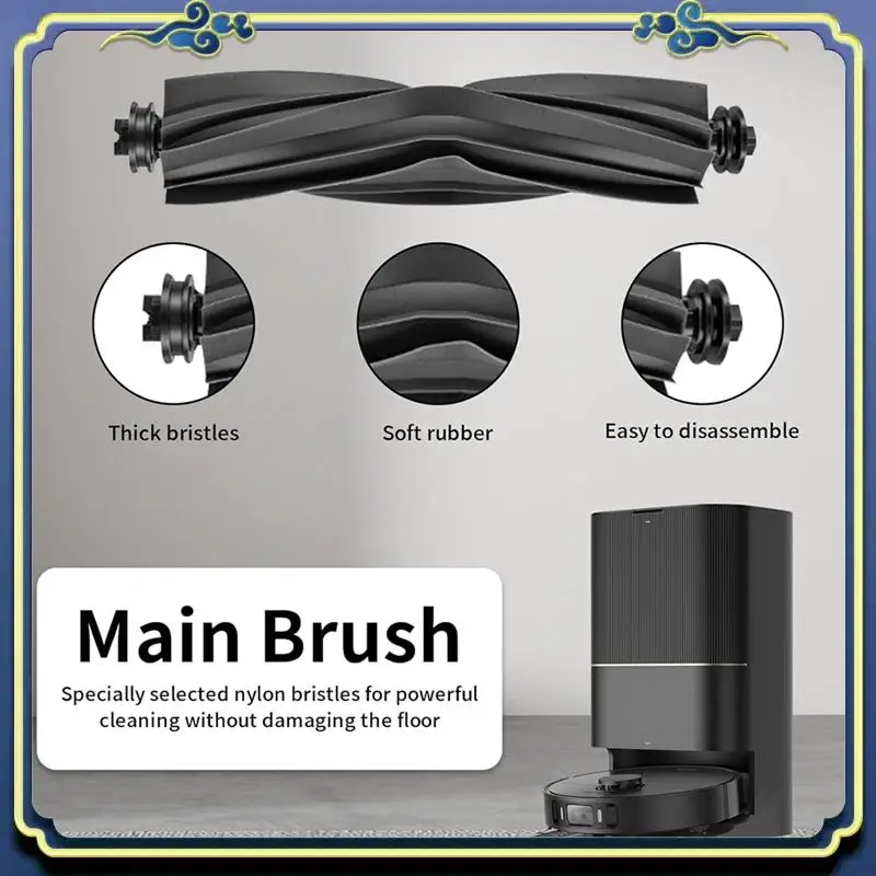 

A56P-Для Dreame X30 Pro Ultra/X30 Pro Plus Основная резиновая щетка Подушечки для швабры Hepa-фильтр Мешки для пыли Боковая щетка Прочный