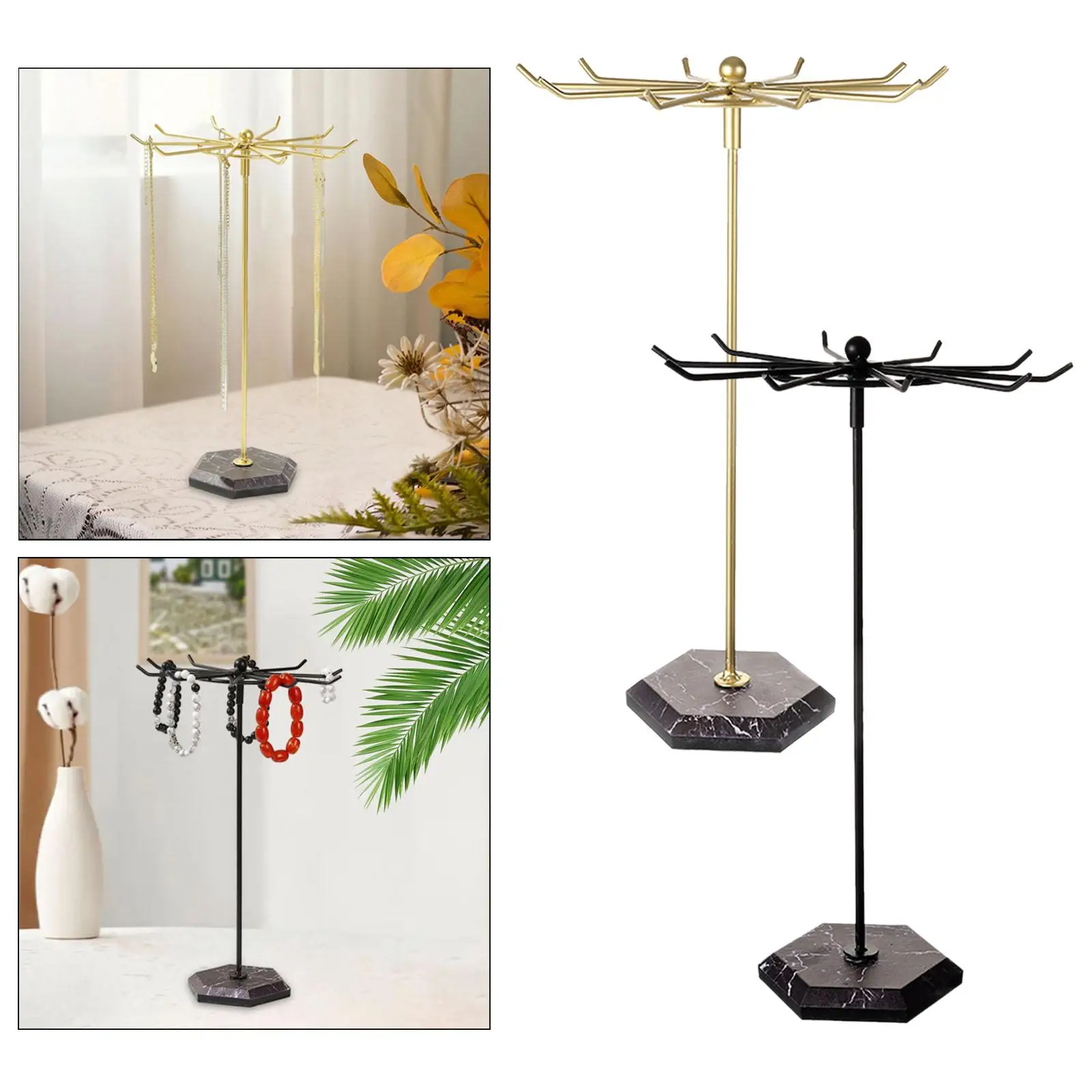 Display Necklace Holder Metal Jewelry Organizer Stand Jewelry Display Stand Jewelry Holder for Necklaces Pendant for Home Shows