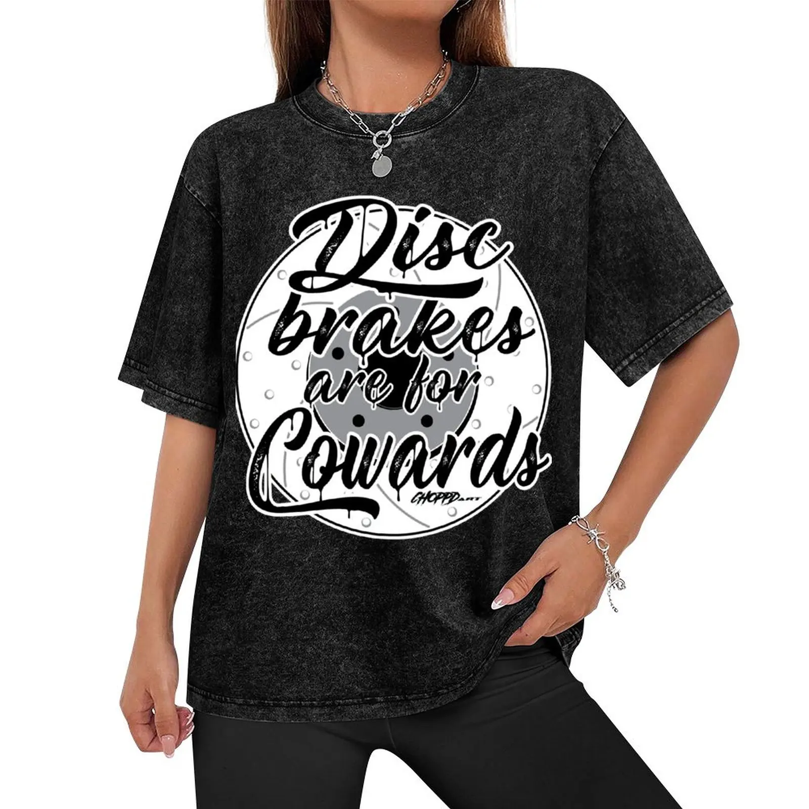 Disc Brakes are for Cowards T-Shirt plain anime tshirt oversizeds korean fashion men workout shirt