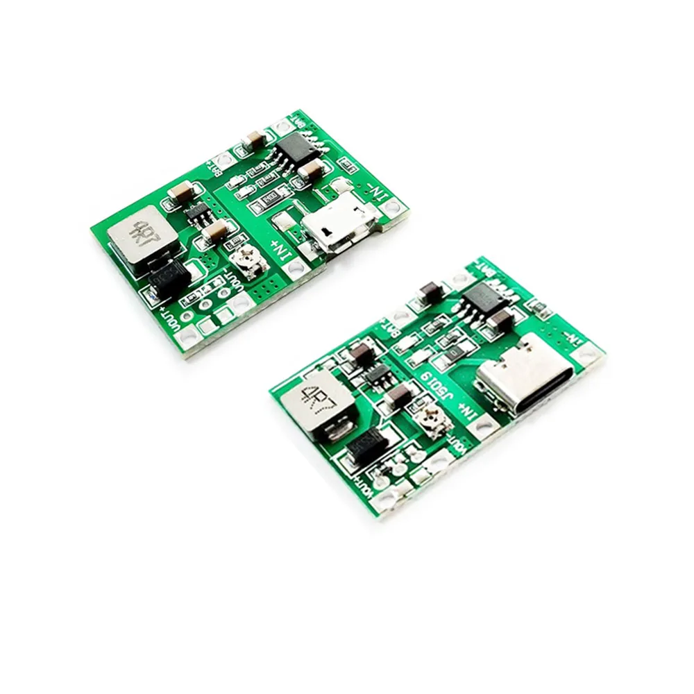 1PCS 3.7V 9V 5V 2A Adjustable Step Up 18650 Lithium Battery Charging Discharge Integrated Module TYPE C USB Micro USB