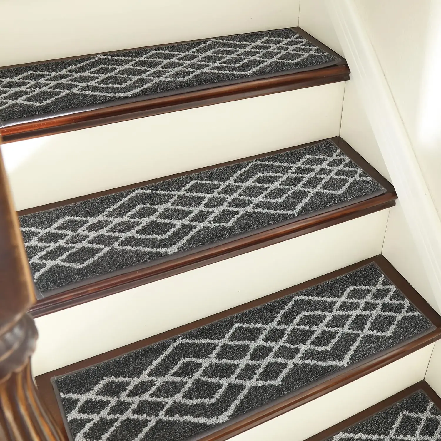 

Soft Stair Treads Non-Slip Carpet Mat 28inX9in Indoor Stair Runners for Wooden Steps,Stair Rugs for Kids and Dogs, 100%