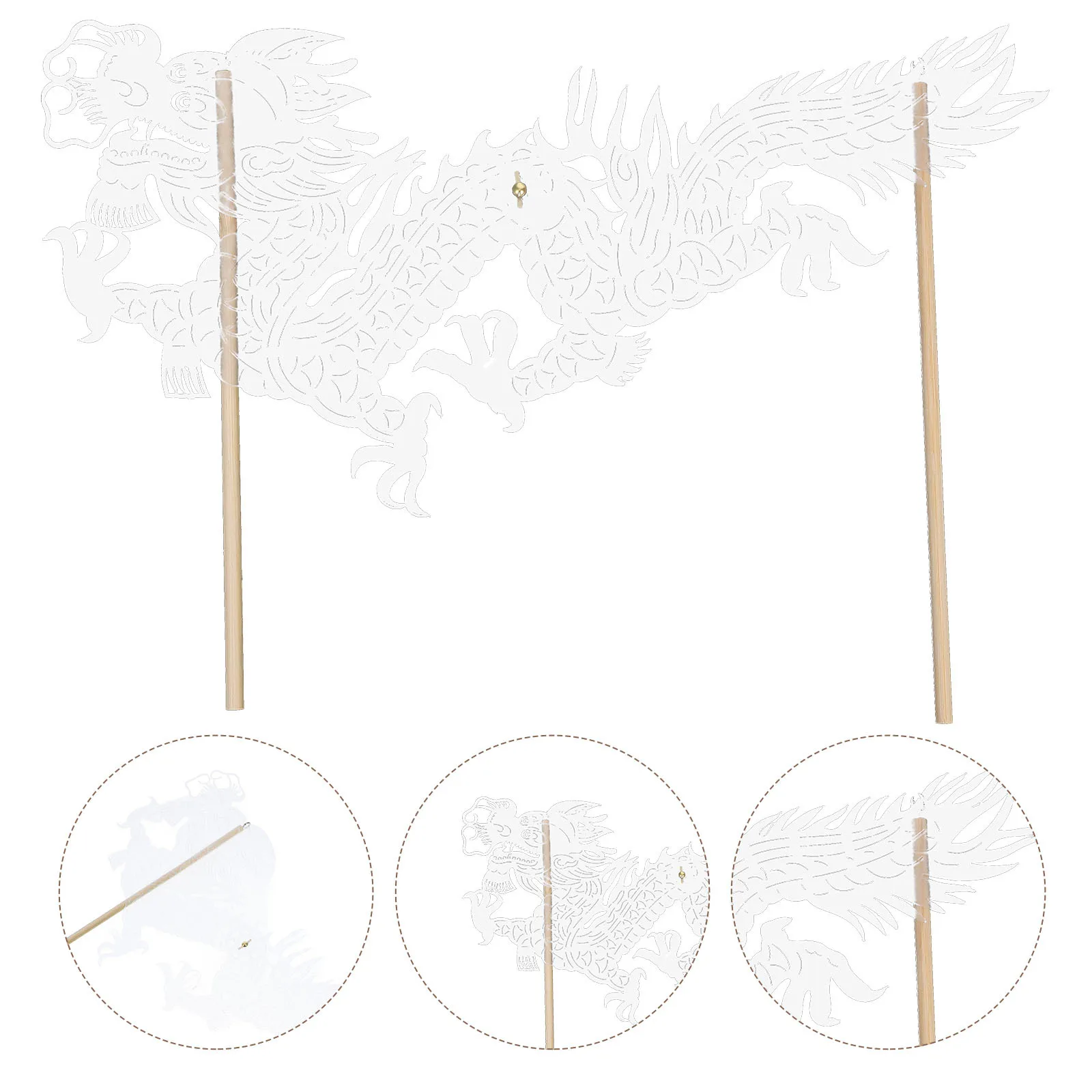 Burattino a mano di drago Artigianato fai-da-te Ombra tradizionale Decorazione di Capodanno cinese Burattino fatto a mano Festa teatrale Prop