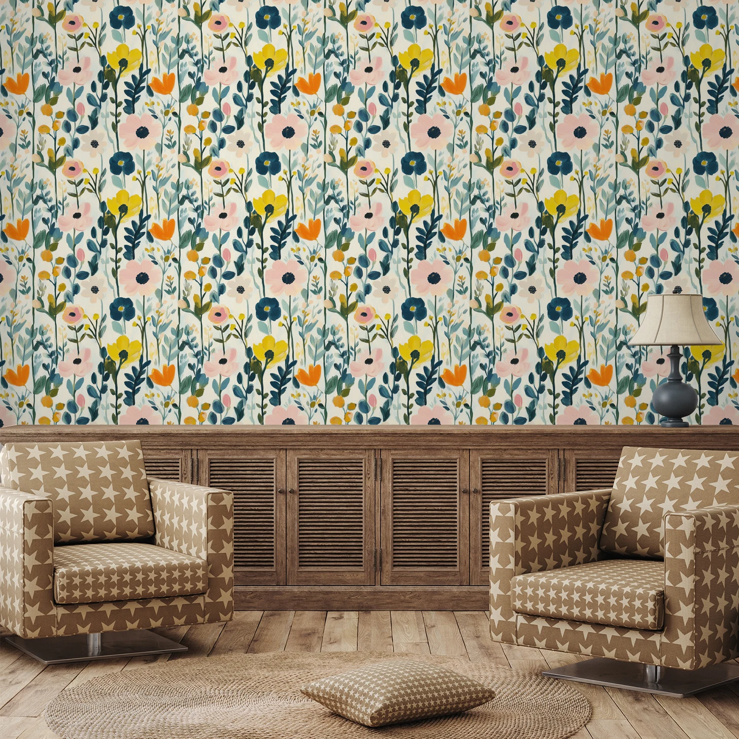 

Self adhesive wallpaper detachable waterproof wall sticker, suitable for living room home decoration stickers