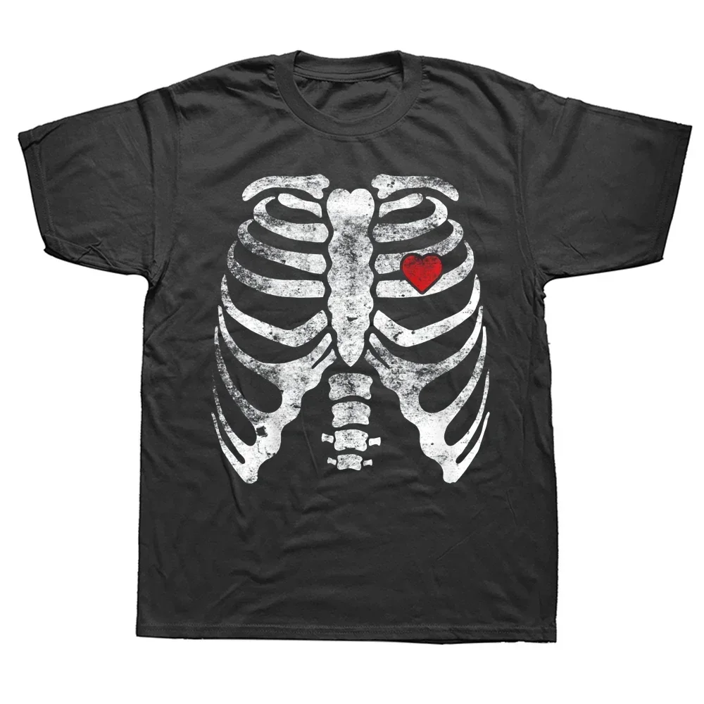 

Funny Skeleton Heart X-Ray Adult T Shirts Birthday Gifts Unisex Style Shirts for Women Men Clothing Graphic Streetwear Harajuku