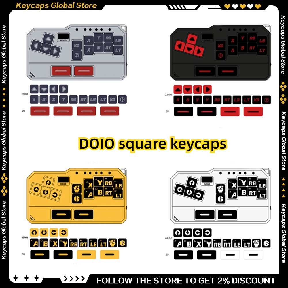 

DOIO KCGM-03 Mixbox Hitbox Low Shaft Square Keycap PBT Sublimation Multi-theme 18keys Keycap Set for DOIO Gaming Keyboard