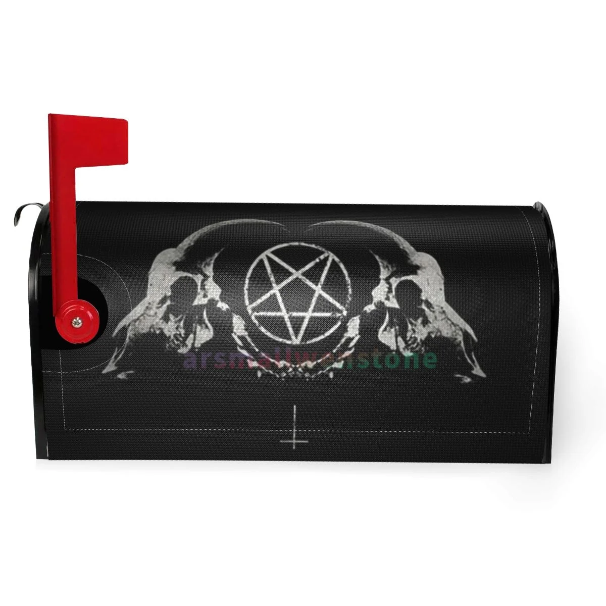 Pentagram Satantic Mailbox Cover Wrap Standard Size Welcome Home Garden Outdoor Decoration Post Letter Box Cover