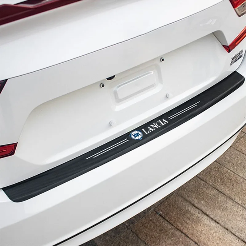 Leather Car Door Sill Plate Protector Stickers for Lancia ypsilon delta musa nera thema STRATOS Y Phedra Car Accessories