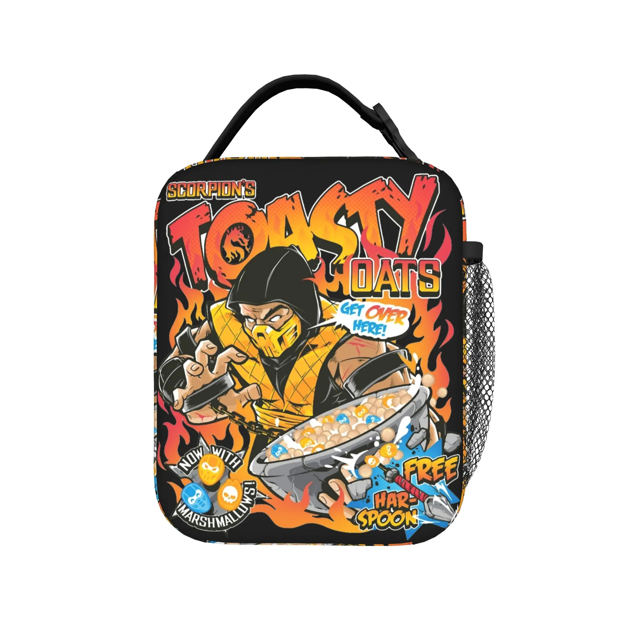 Mortal Kombat Toasty Oats Insulated Lunch Bag Reusable,Lunch Container   Tote Lunch Box Food Storage Bags College  Travel