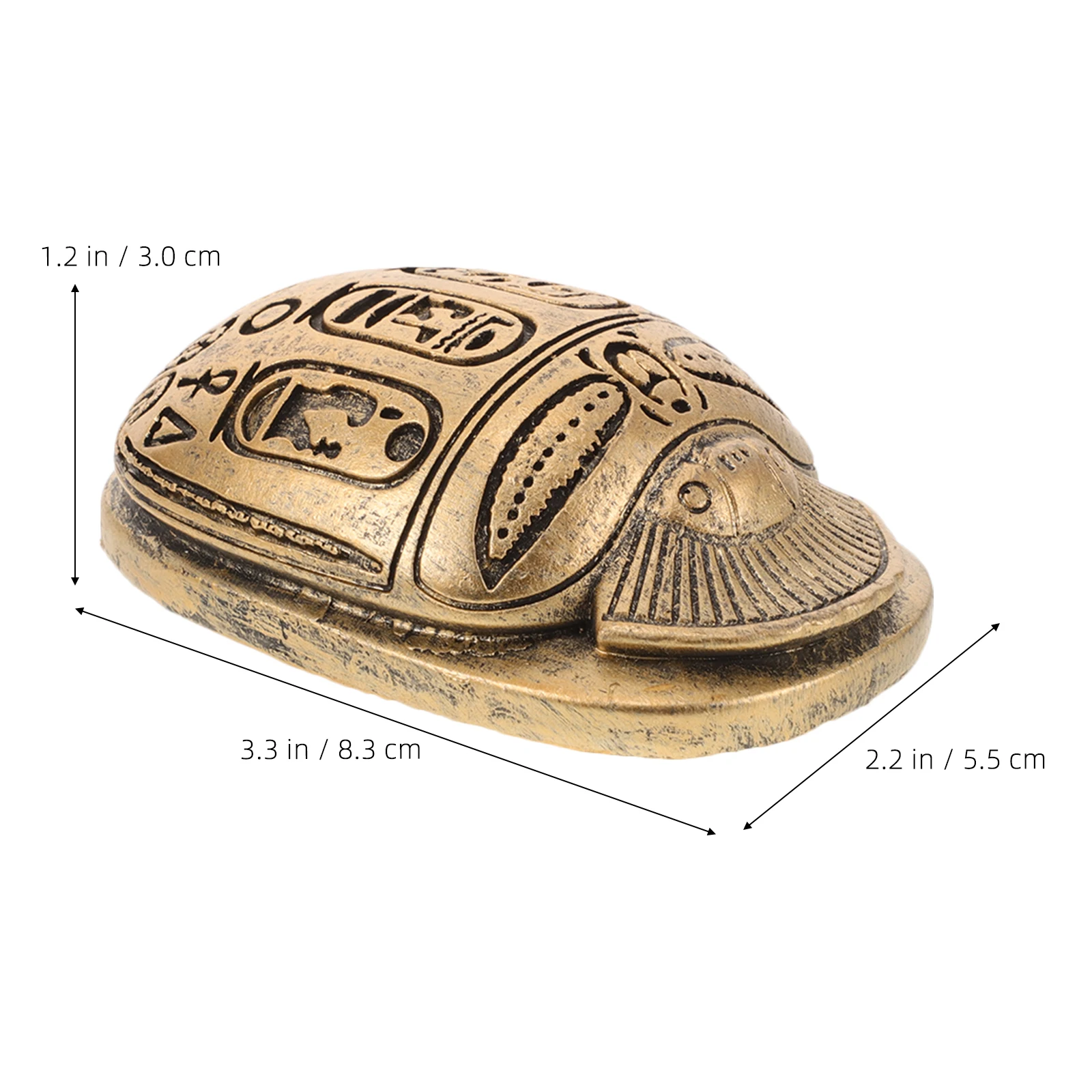 1pc Ancient Egypt Scarab Statue Egyptian Beetle Collectable Figurine Resin Egyptian Scarab Beetle Amulet Figurine 8.3x5.5x3cm