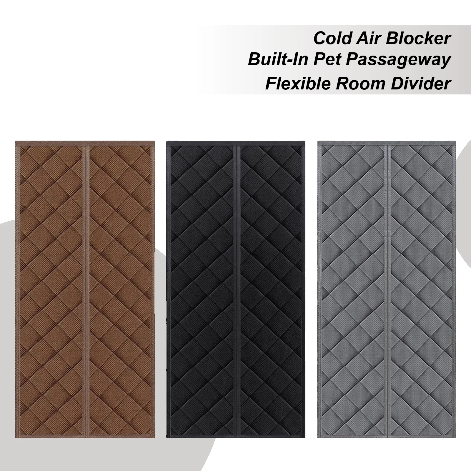 Insulated Door Cover Windproof Magnetic Installation Magnetic Thermal Insulated Door Curtains For Kitchens Doorway Bedrooms