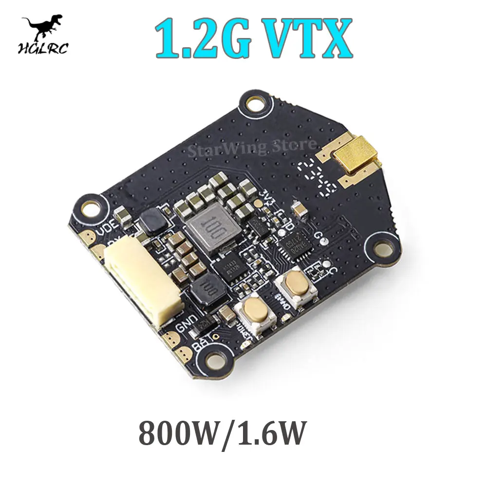 

HGLRC 1.2G 800W/1.6W VTX 9CH Switchable NTSC or PAL FPV Transmitter Module for RC FPV Long Range Airplane Drone