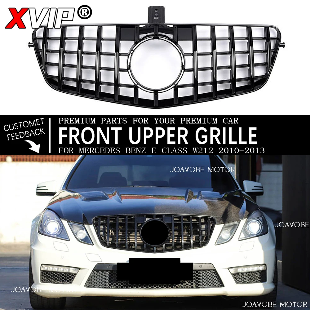 

XVIP Глянцевая черная гоночная решетка в стиле GTR для Mercedes Benz E-Class W212 4-дверная 09-13 E200 E250 E300 E350 E500 E550
