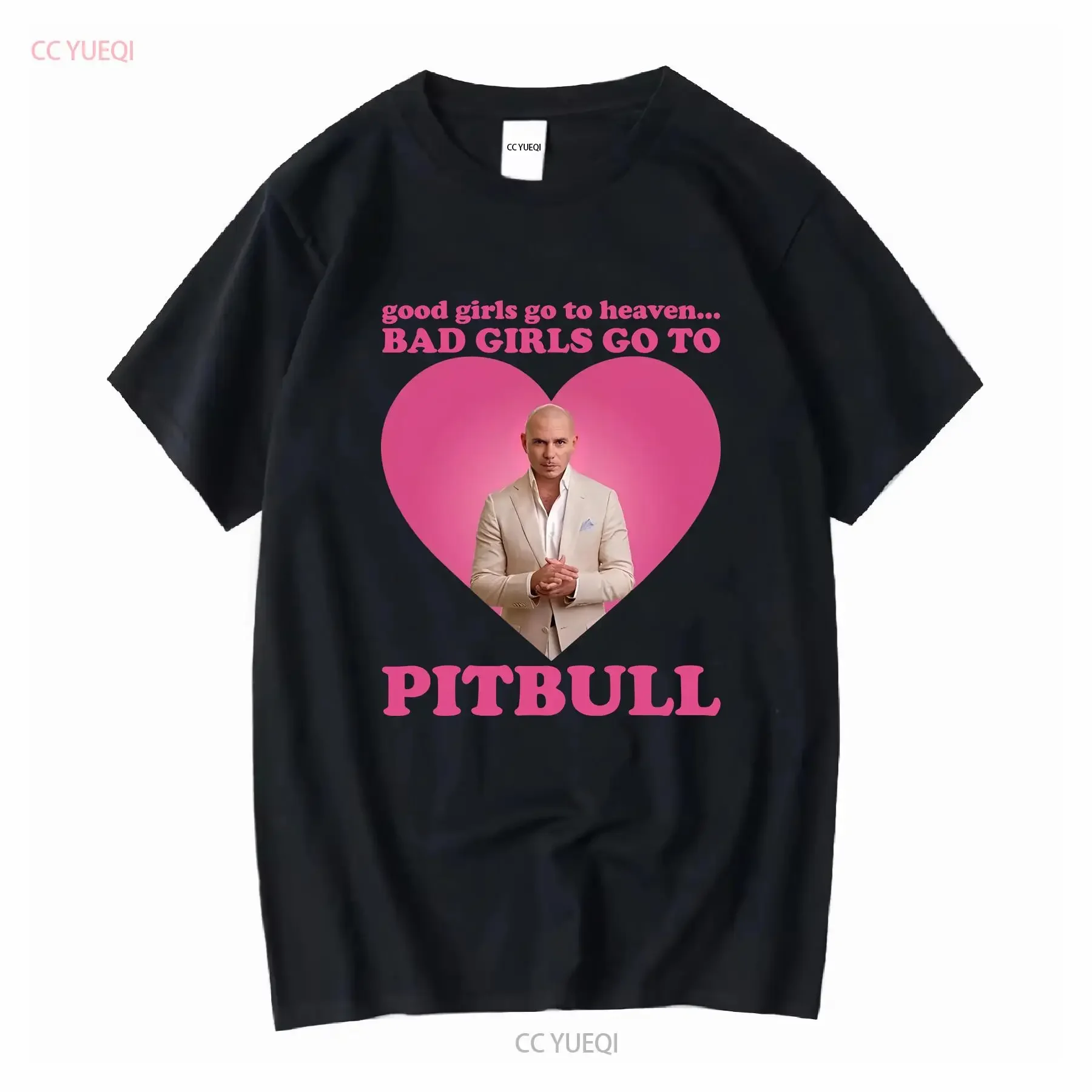 As boas meninas vão para o céu Bad girl PitBull Mr Worldwide camisa de mangas compridas ou curtas vintage lavada moda casual unissex