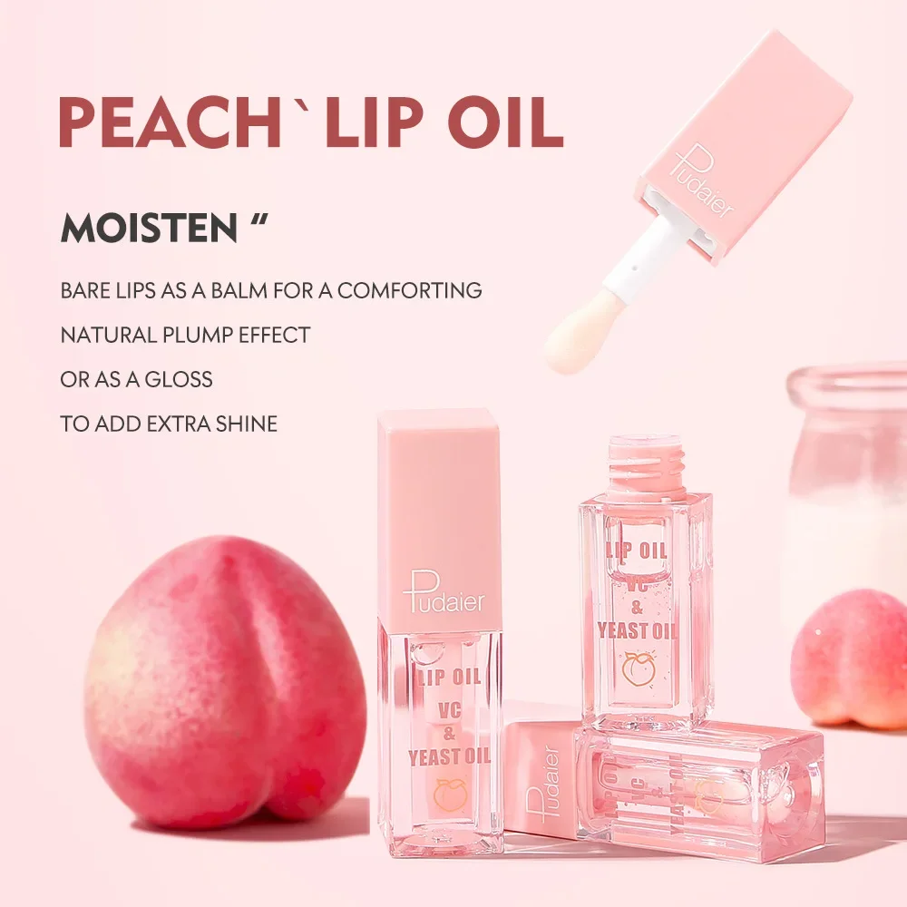 Pudaier Lip Oil Lip Gloss Care Set Makeup Exfoliating Lips Scrub Nourishing Moisturizing Lipmask Lip Oil Balm Base Moisturizer