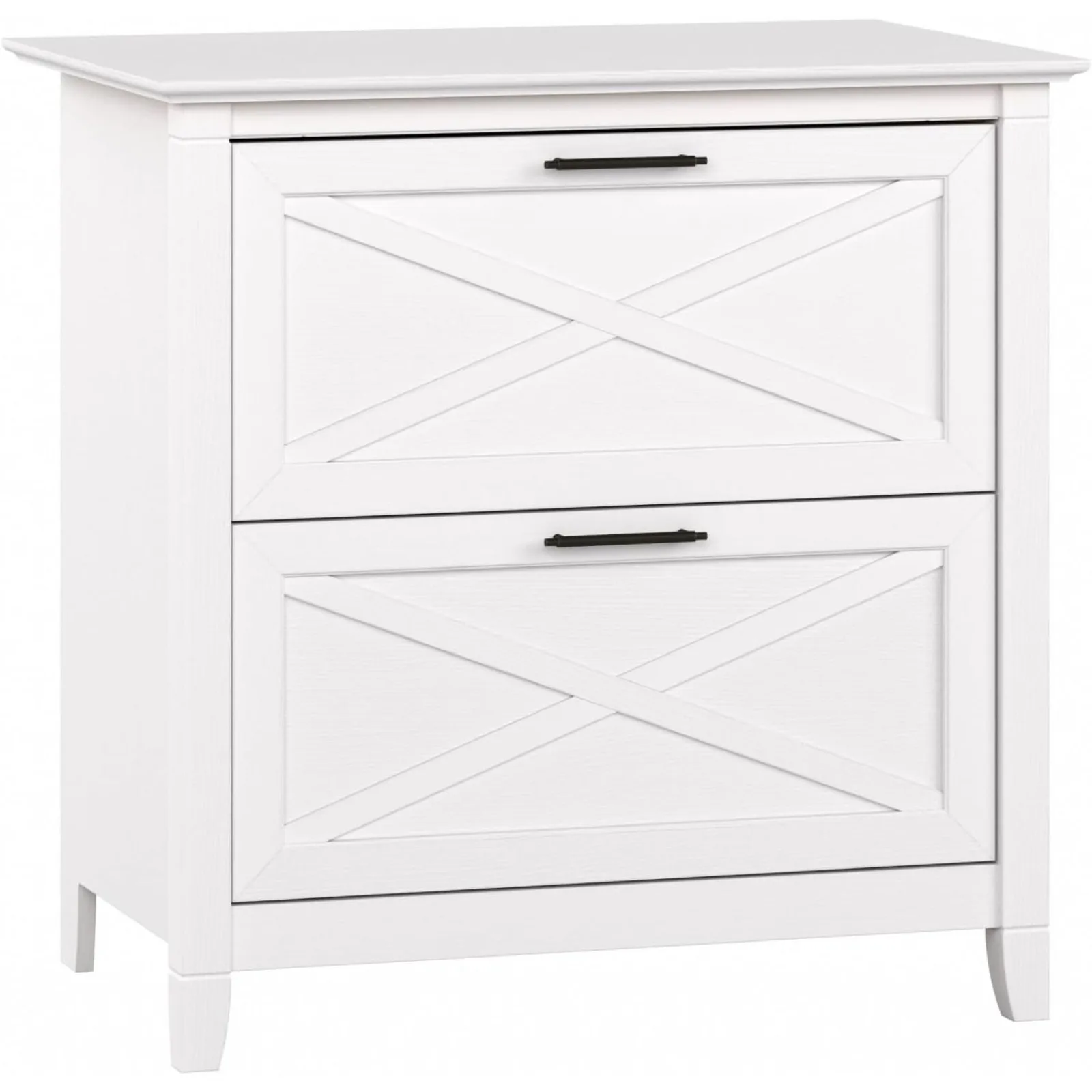 US Bush Furniture Key West Lateral File Cabinet, Modern Farmhouse 2 Drawer File Cabinet for Home Office