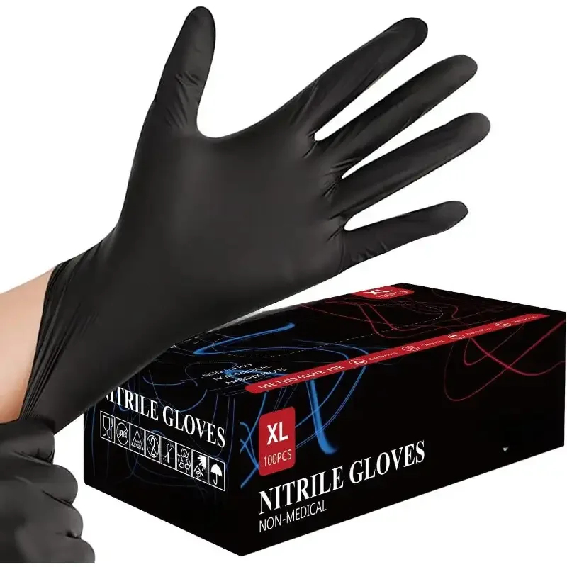 Nitrile Gloves, 4mil-100 count, Gloves Disposable Latex Free, Disposable Gloves for Household, Food safe…