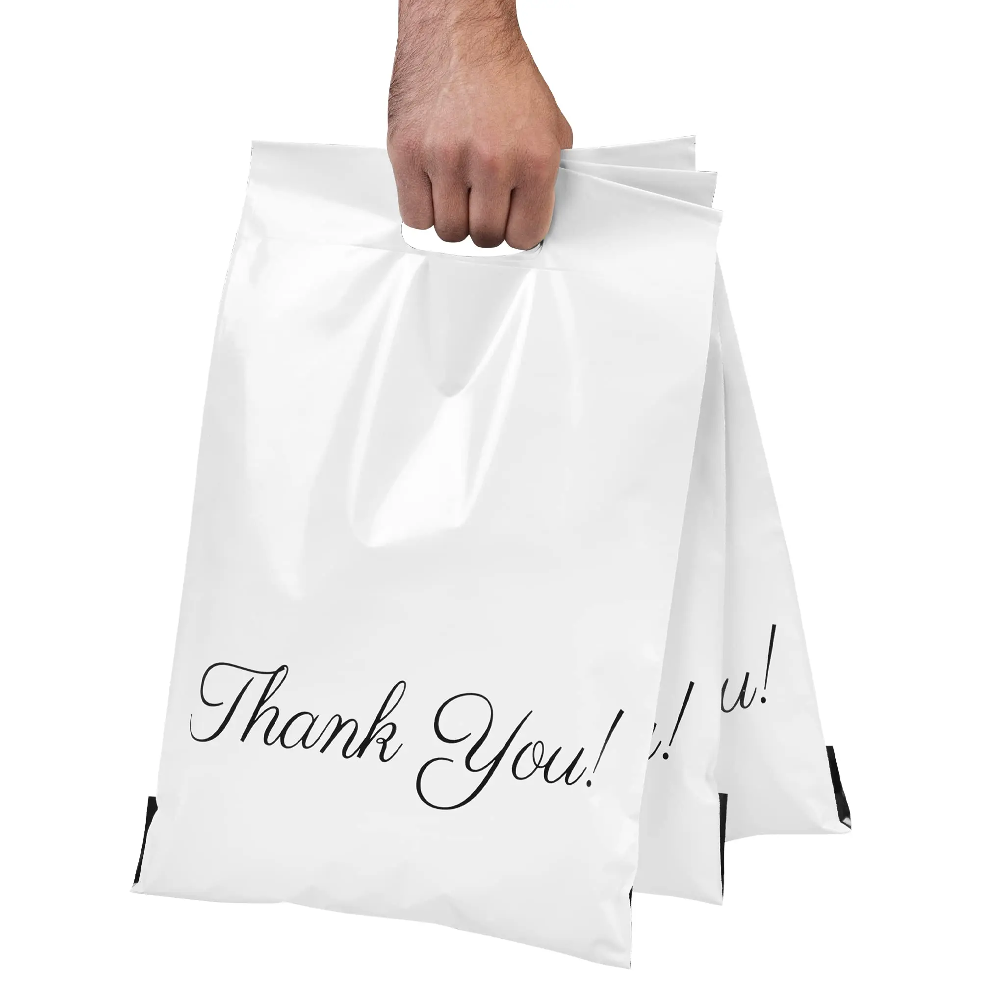 Poly Mailers with Handle 10x13 Pack of 10 Packaging Shipping Bags for Clothing Thank You Mailing Envelope Self Seal Thick Mailer