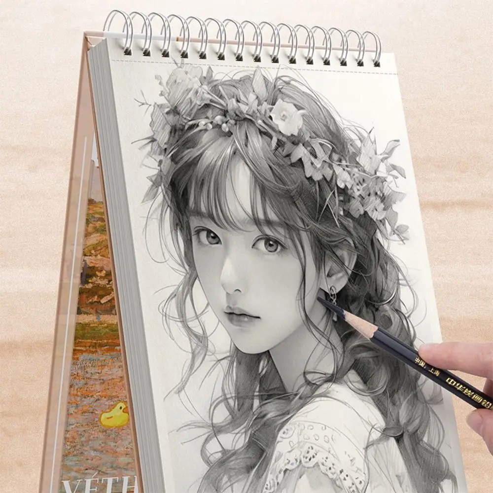 16K/A4/8K كراسة الرسم سميكة لونغ/كابيبارا/الباندا مشروع كتاب حماية العين الرافعة الحمراء توج كتاب الرسم #3