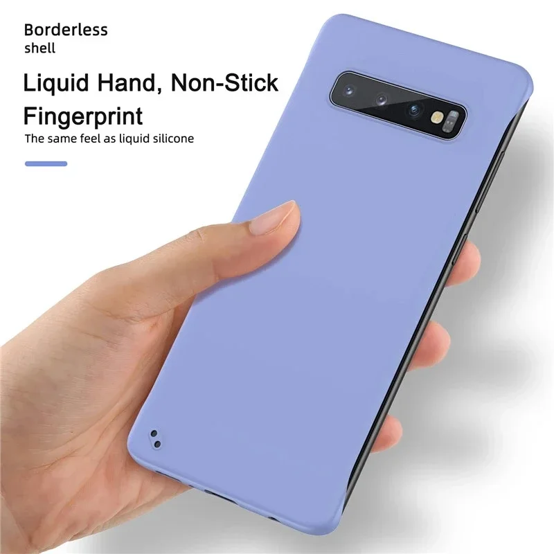 Slim Frameless Phone Case For Samsung Galaxy S25 S24 S23 S22 S21 S20 FE S10 Note 10 Plus 20 Ultra Hard Plastic Matte Back Cover image 2