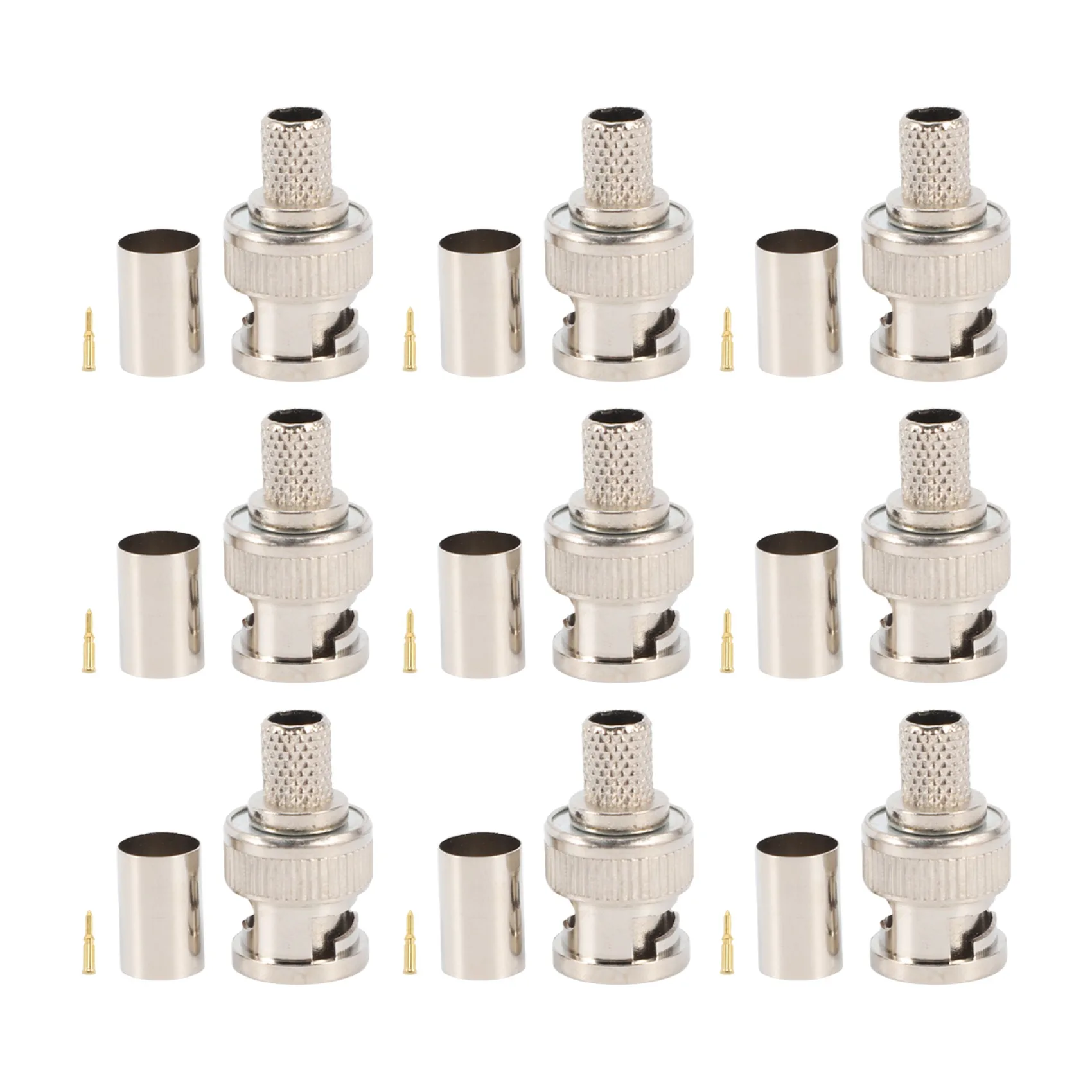 30pcs bnc זכר מחבר עבור cctv מערכת קופלר נקבה מחבר bnc rg6