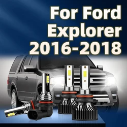 4Pcs Car Led Headlights Bulbs 9005 9145 Auto Fog Lamp 6000K White Light For Ford Explorer 2016 2017 2018