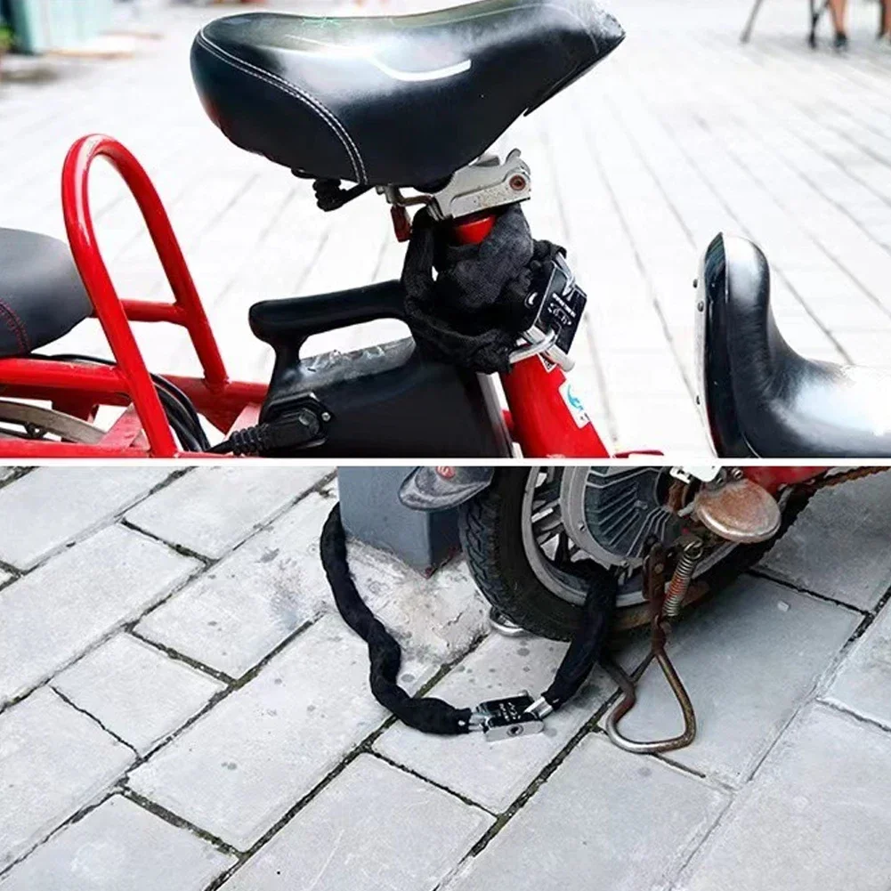 Picture 7: Heavy-duty Durable Motorcycle Bike Lock AntiTheft Chain Lock Bike Bicycle RustResistant Security Wheel Padlock with 3 keys