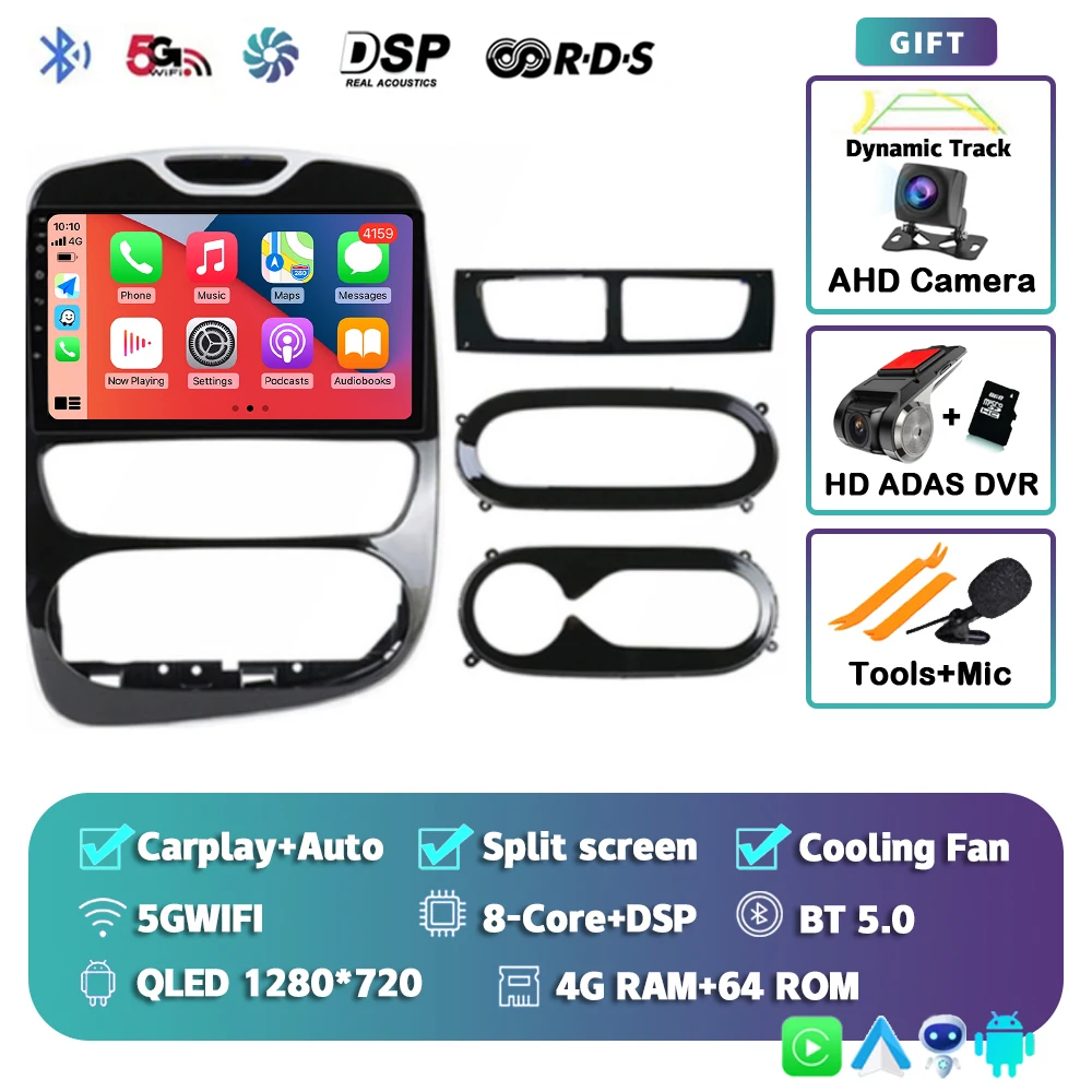 Android 15 Voor Renault Clio 4 BH98 KH98 2016-2019 2K QLED Android Autoradio Multimedia Video Player GPS AI Voice CarPlay Stereo