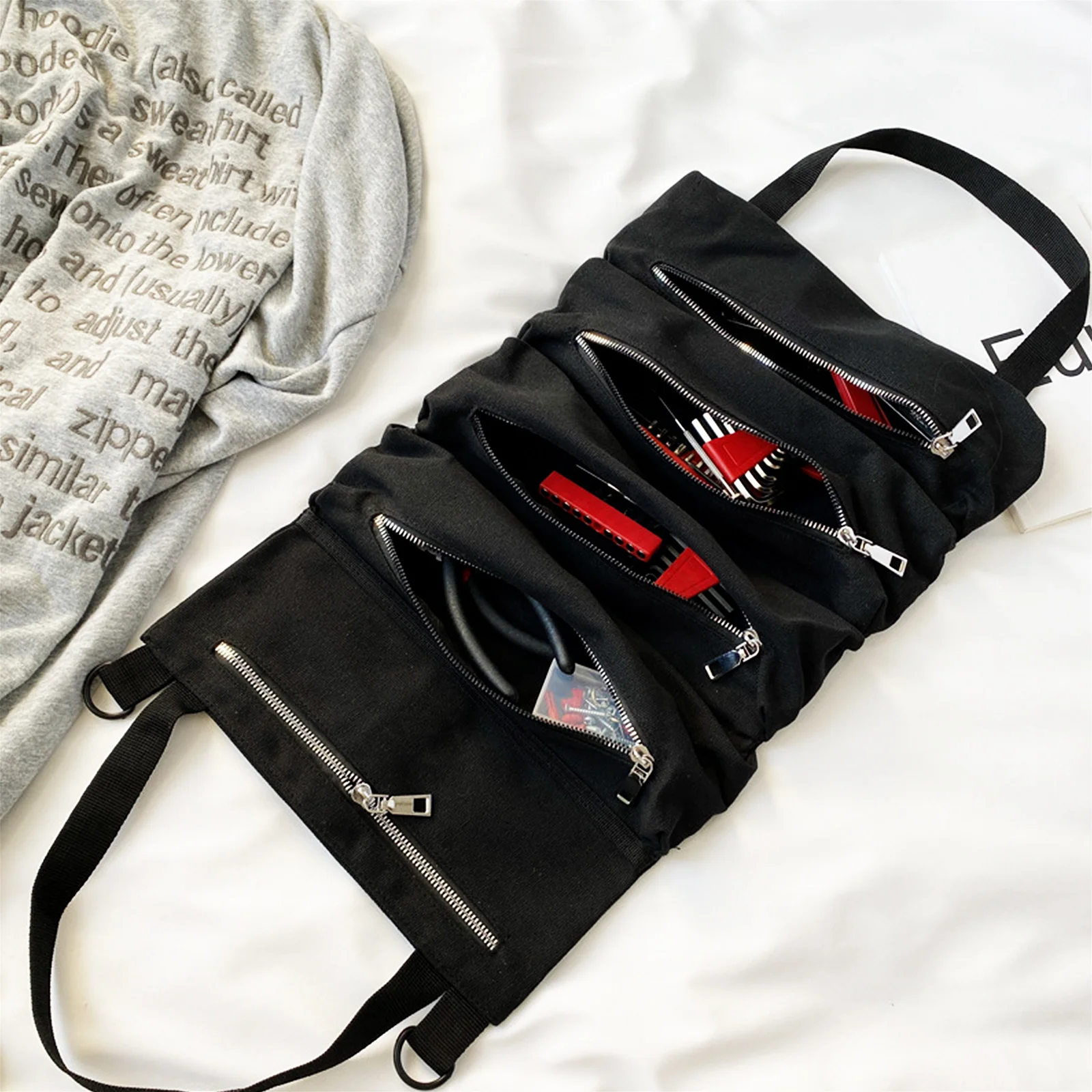 

1Pcs Foldable Car Seat Storage Bag Large Capacity Hanging Organizer Multi-Pocket Auto Organizer for Wallet Phone Sunglasses