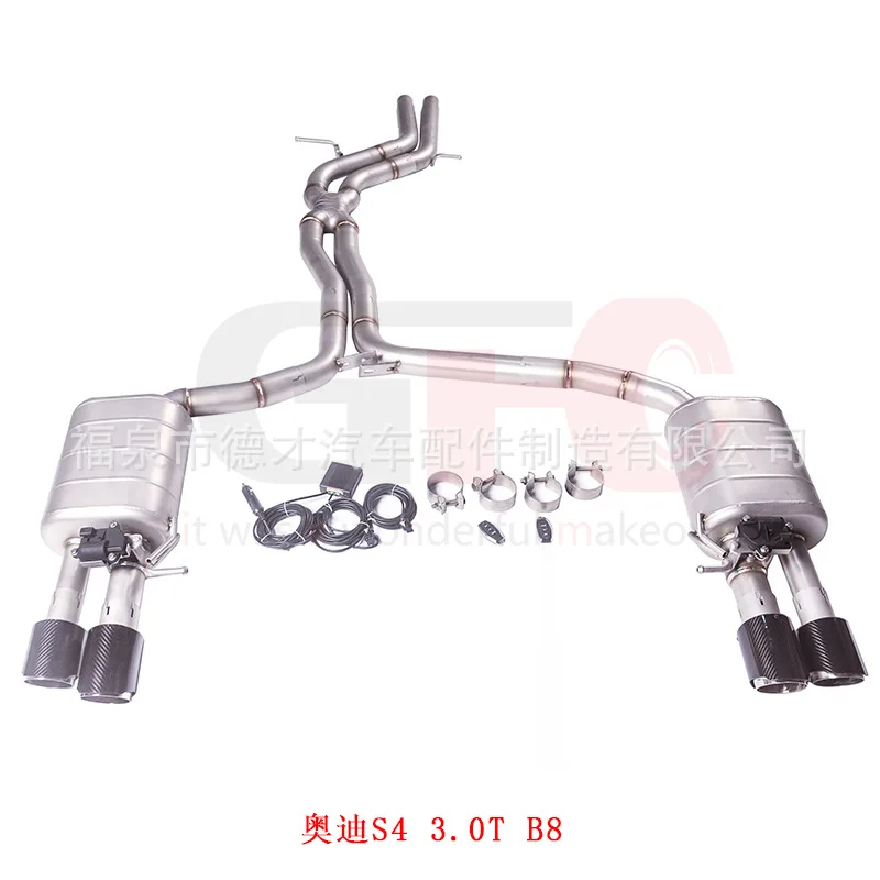 

Suitable for 09-2018 Audi S4 B8 3.0T changed to GFC middle and tail double drum double valve exhaust pipe sound wave