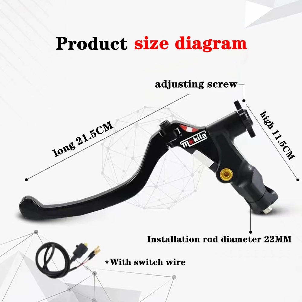 CNC Aluminum Clutch Lever Cable Clutch Handle 22mm Universal Motorcycle Street Sport Bike Dirt Bike For Honda Yamaha kawasaki