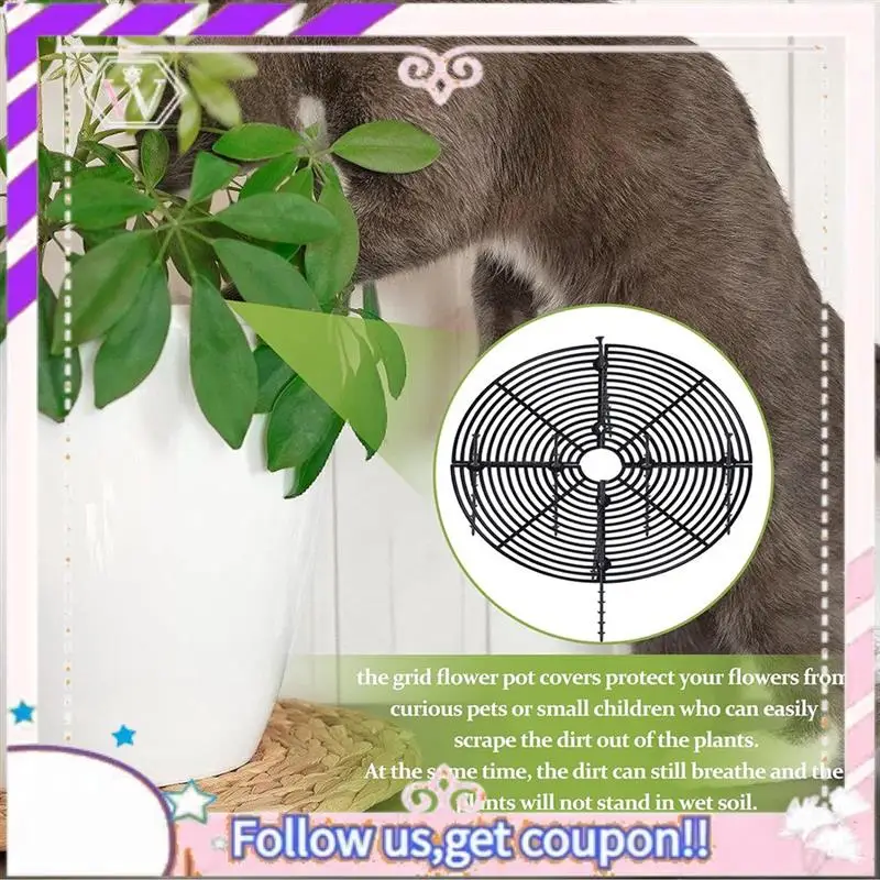 Premium 4 Pieces Flower Pot Grid, 30 Cm Flower Pot Grid, Flower Pot Cover Plant Protection, Plant Protection Net