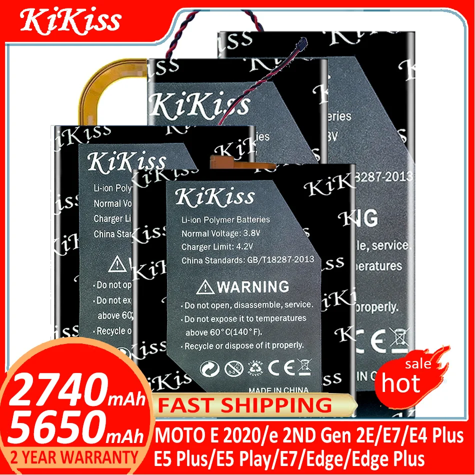 KiKiss Battery For Motorola MOTO E 2020 2ND Gen 2E/E4 Plus E4Plus/E5 Plus Play E5Plus E5Play/E7/Edge Plus XT2063-3 batteries